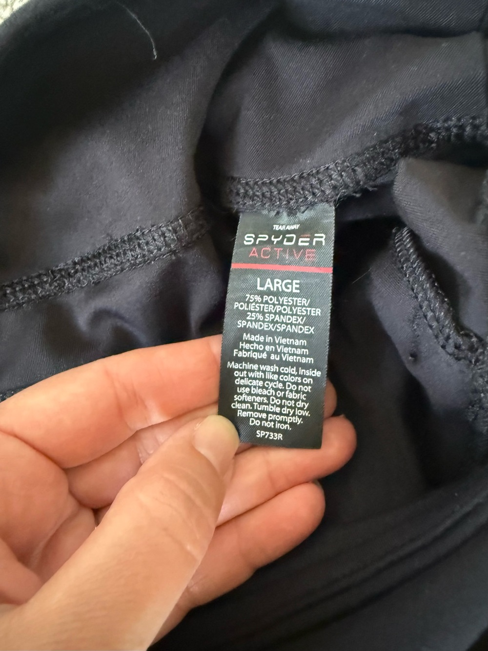 Spyder Active Black Performance Joggers with Zip Pockets — Size L - Picture 3 of 9
